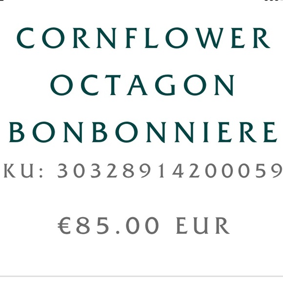 ZSOLNAY Hand painted Porcelain Cornflower Octagon Gold Trim Bonbonniere Trinket - Picture 6 of 7